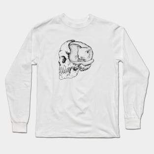 Cat in a skull Long Sleeve T-Shirt